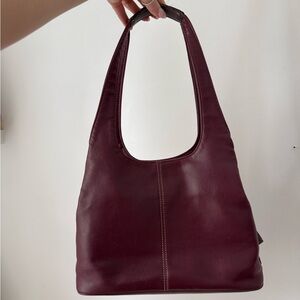 Nine West Burgundy leather hobo bag